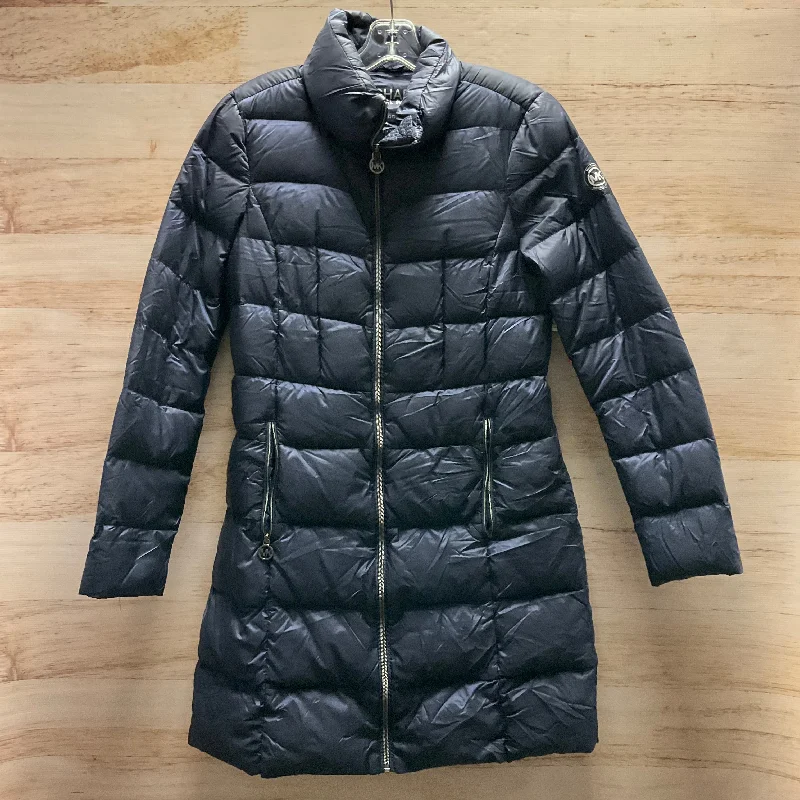 Jacket Puffer & Quilted By Michael By Michael Kors In Navy, Size: S