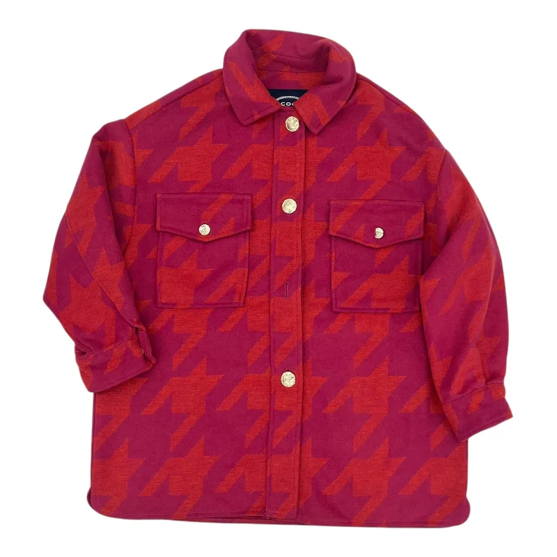 Jacket Shirt By Scoop In Pink, Size:Xs