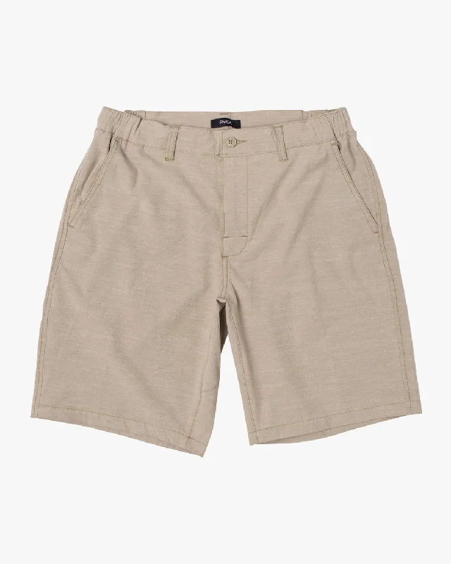 All Time Solid Coastal 19" Hybrid Shorts - Khaki