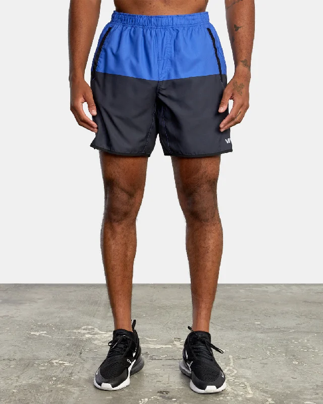 Yogger IV 17" Athletic Shorts - Stark Blue Blocked