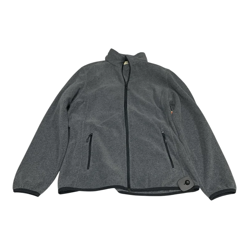 Jacket Fleece By Ultimate In Grey, Size: M