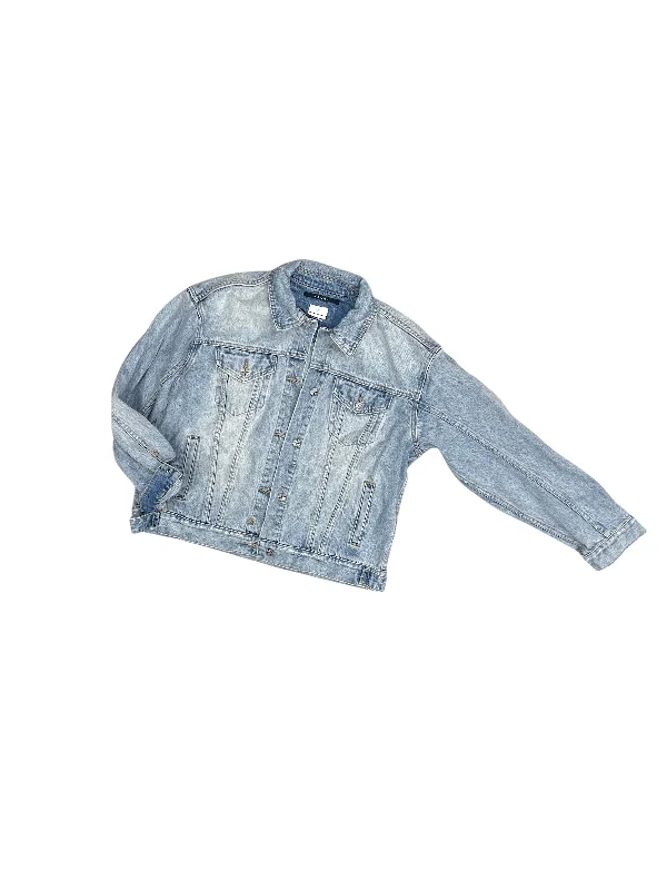 Jacket Designer By Ksubi In Blue Denim, Size: M