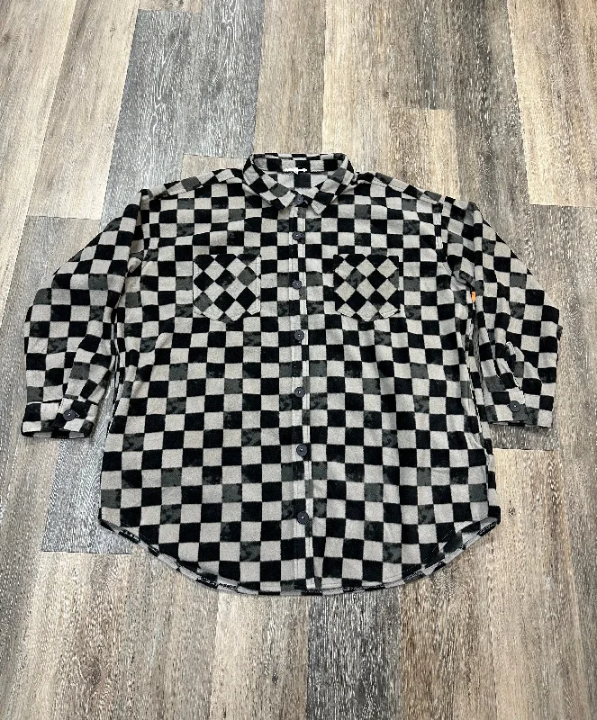 Jacket Shirt By Maurices In Checkered Pattern, Size: 2x