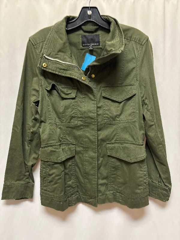 Jacket Moto By Banana Republic In Green, Size: Sp