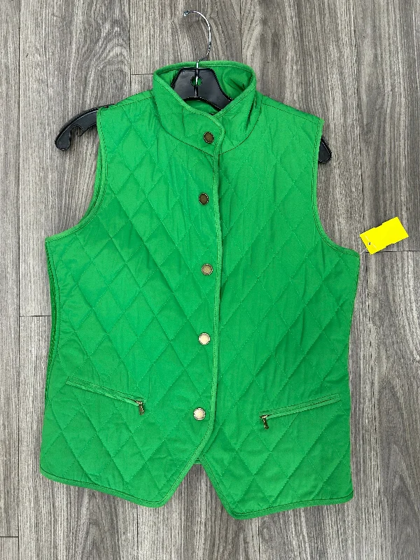 Vest Puffer & Quilted By Talbots In Green, Size: S