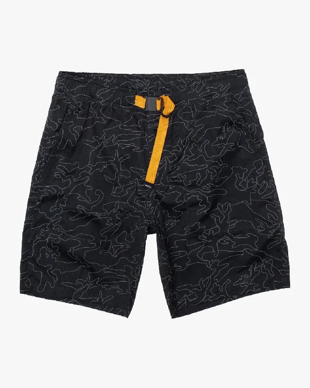 Civic 18" Hybrid Shorts - Black Print