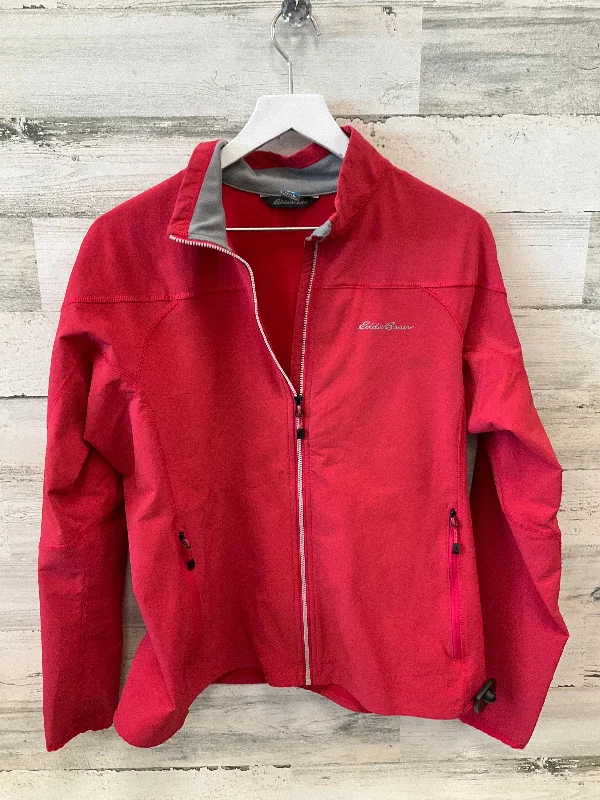 Jacket Windbreaker By Eddie Bauer In Red, Size: Xl