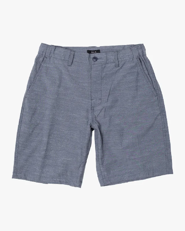 All Time Solid Coastal 19" Hybrid Shorts - Moody Blue