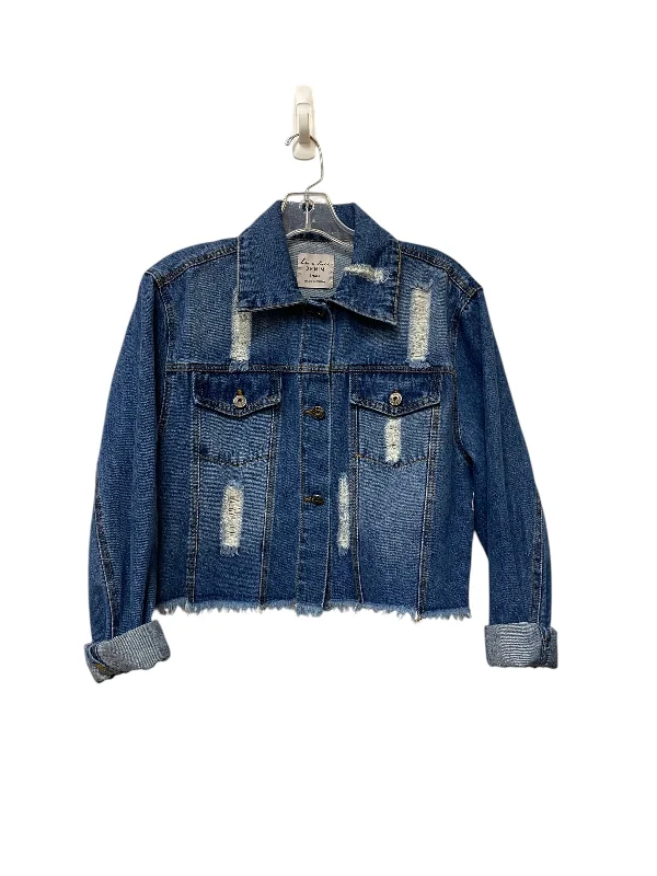 Jacket Denim By Love Tree In Blue Denim, Size: S