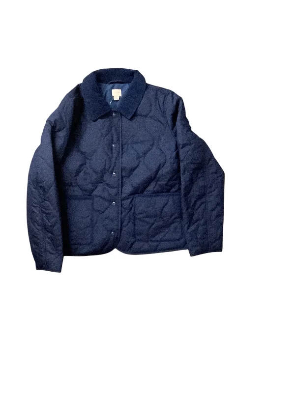 Jacket Puffer & Quilted By J. Crew In Blue, Size: S