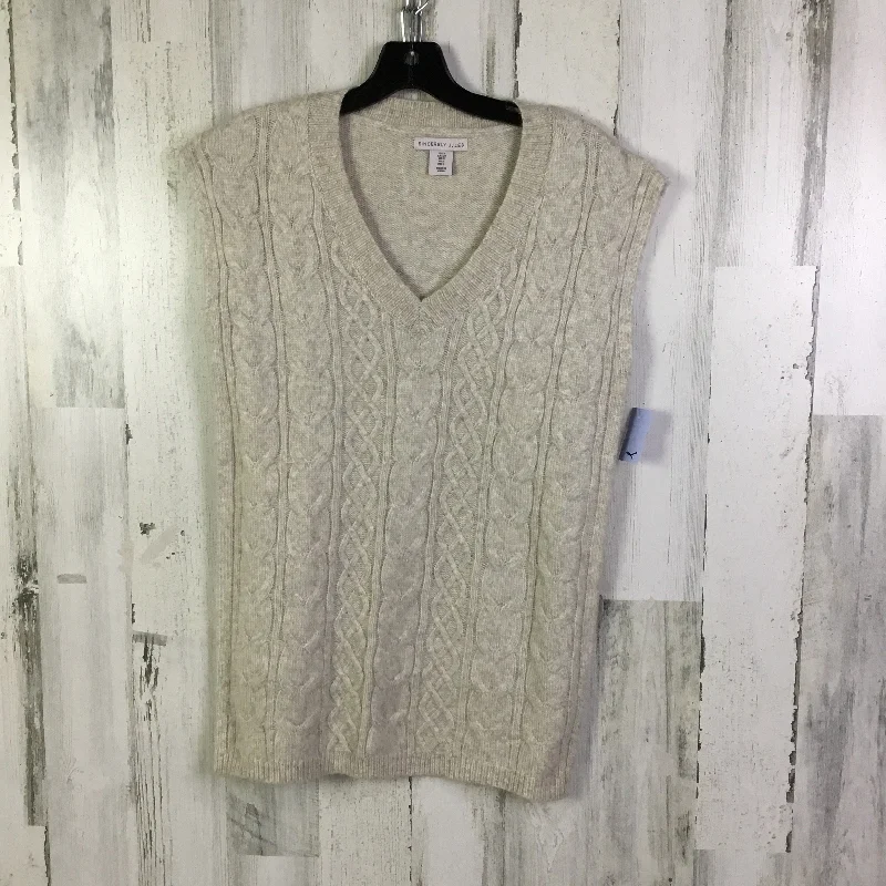 Vest Sweater By Clothes Mentor In Tan, Size: S