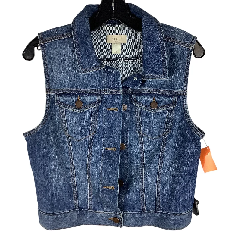 Vest Other By Loft In Blue Denim, Size: S