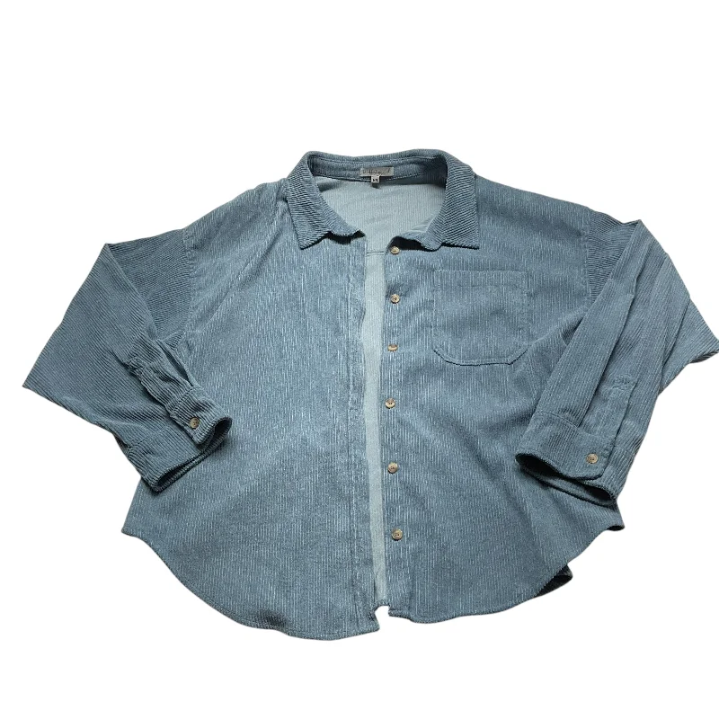 Jacket Shirt By Wishlist In Blue, Size: M