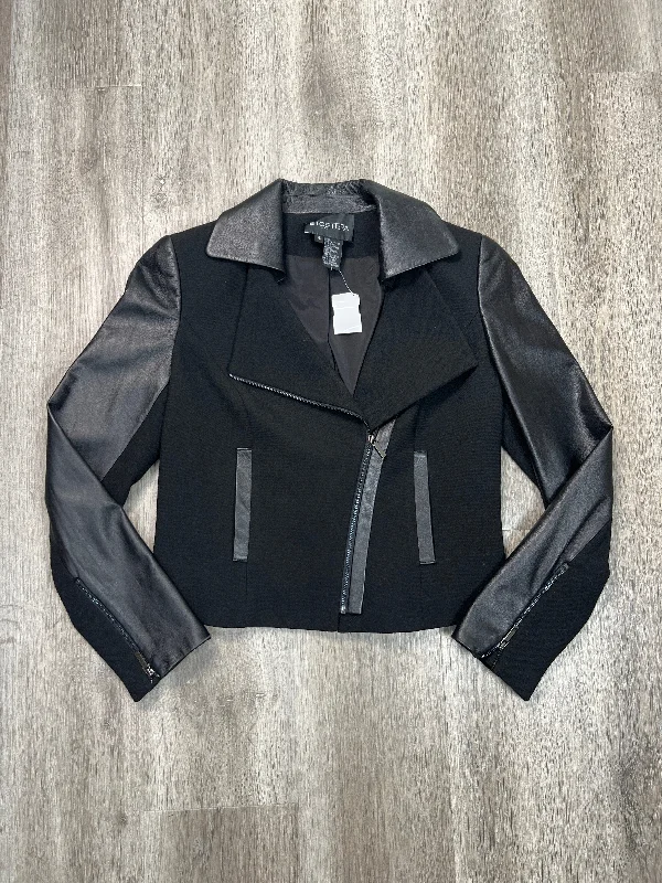 Jacket Moto By Etcetra In Black, Size: S