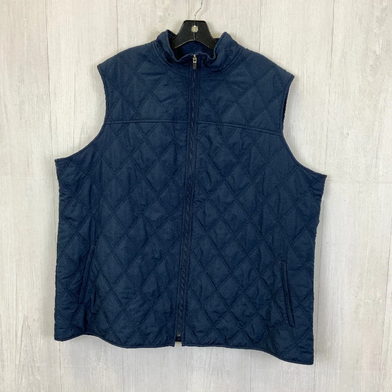 Vest Puffer & Quilted By Clothes Mentor In Navy, Size: 3x