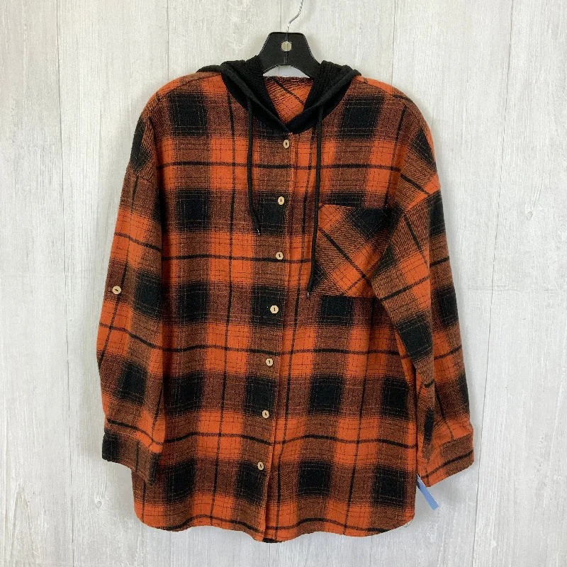 Jacket Shirt By Vanilla Bay In Plaid Pattern, Size: M