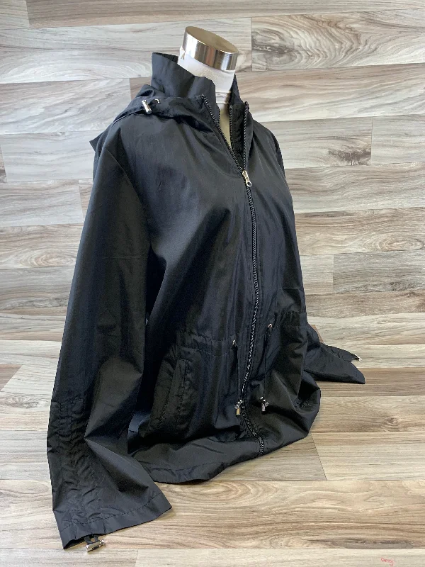 Jacket Windbreaker By Jones New York In Black, Size: Xl