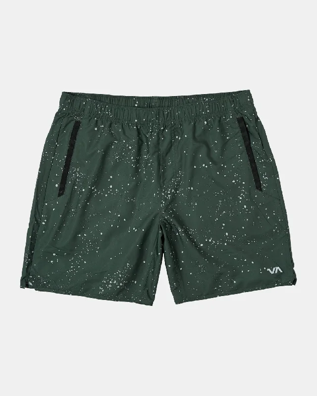 Yogger IV 17" Athletic Shorts - Dk Olive Splatter