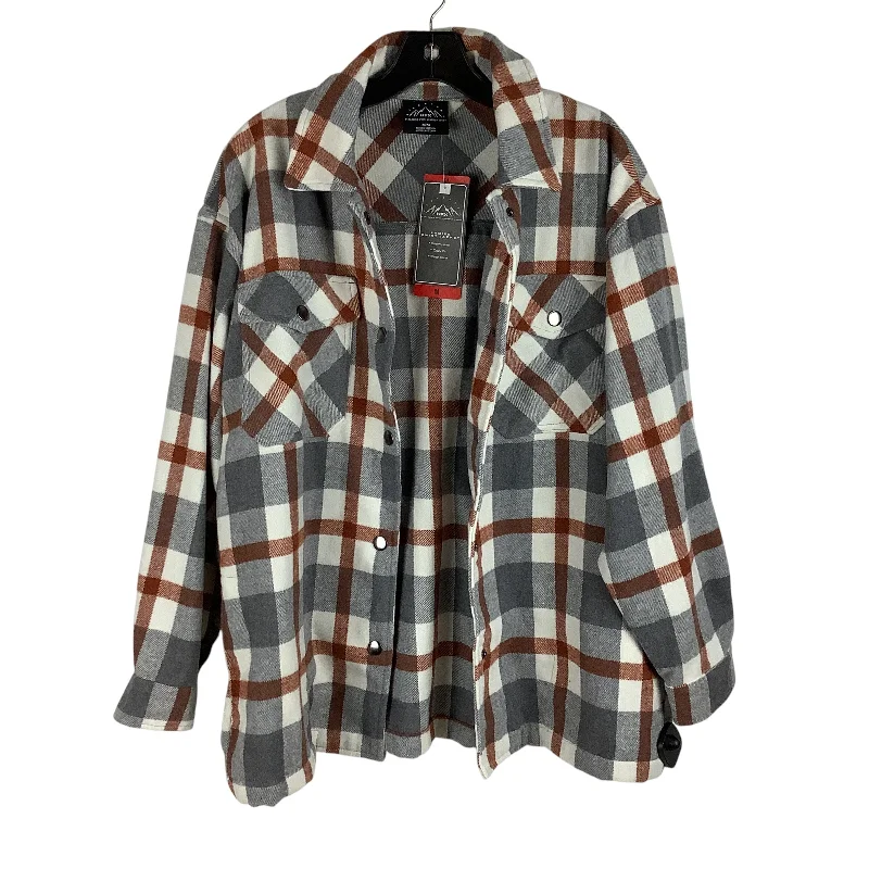 Jacket Shirt By Clothes Mentor In Plaid Pattern, Size: M