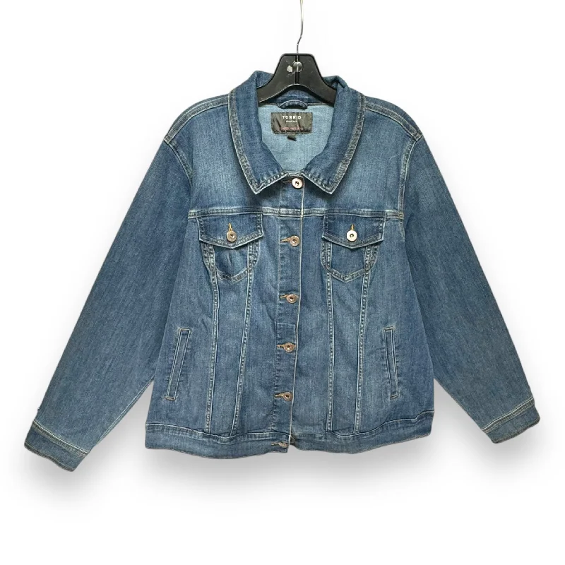 Jacket Denim By Torrid In Blue Denim, Size: 3x