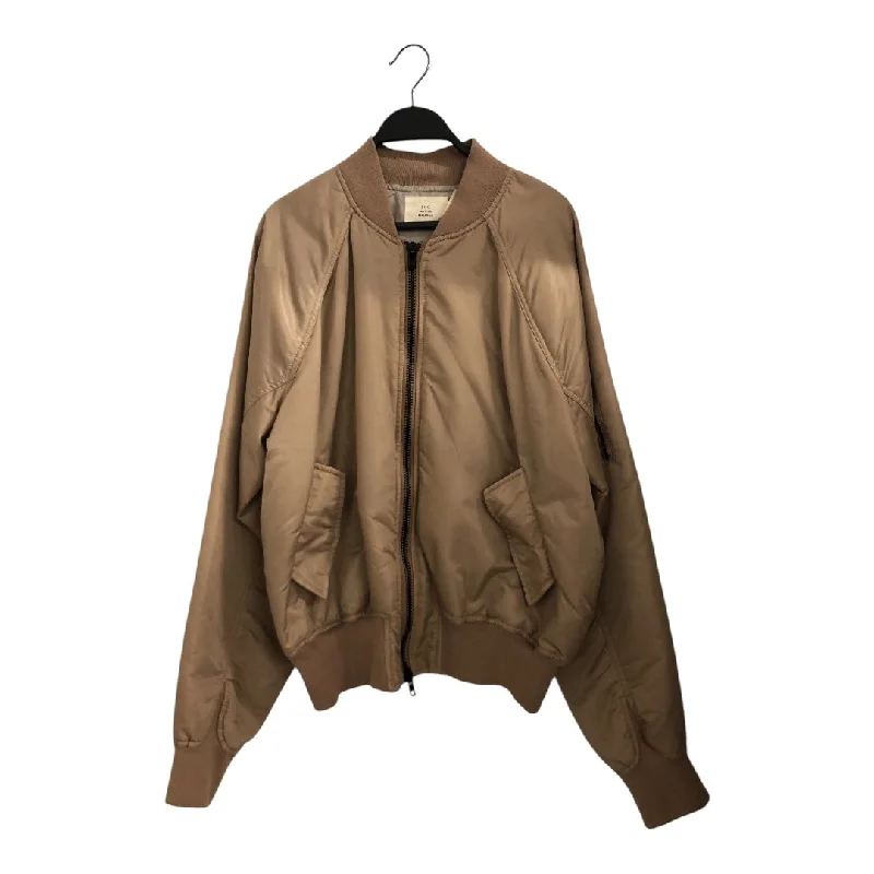 FOG ESSENTIALS/Jacket/M/Nylon/KHK/TAN/BRONZE SATIN BOMBER JKT