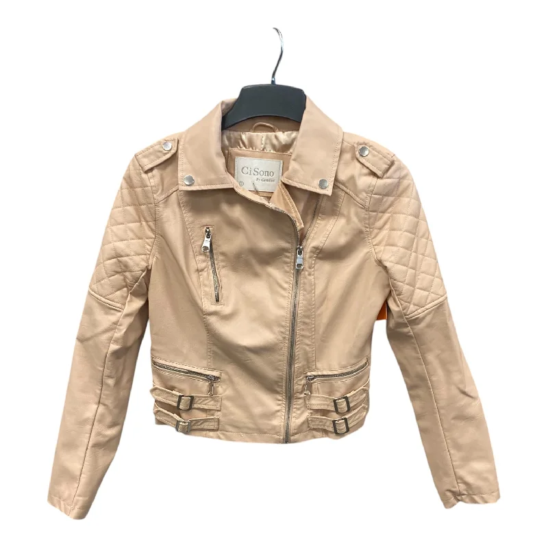 Jacket Moto By Ci Sono In Peach, Size:S