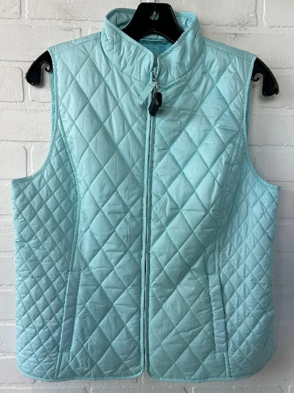 Vest Puffer & Quilted By Talbots In Green, Size: Mp