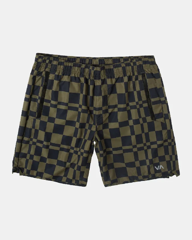 Yogger IV 17" Athletic Shorts - Grid Trip Olive