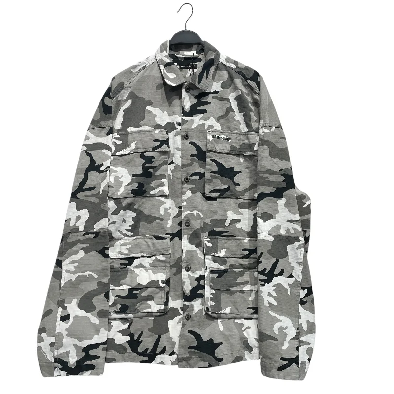 BALENCIAGA/Jacket/39/Cotton/GRY/Camouflage/RIPSTOP CAMO SHIRT