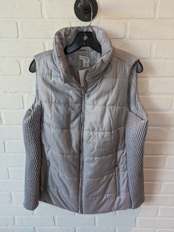 Vest Puffer & Quilted By Liz Claiborne In Grey, Size: 1x