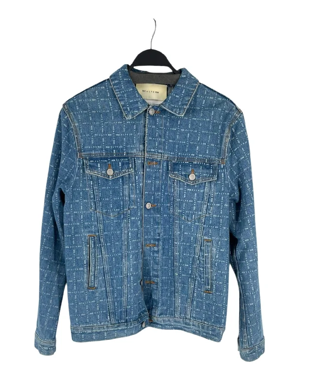 1017 ALYX 9SM(ALYX)/Denim Jkt/S/Denim/IDG/All Over Print/WHT LOGO SQUARE PRINT