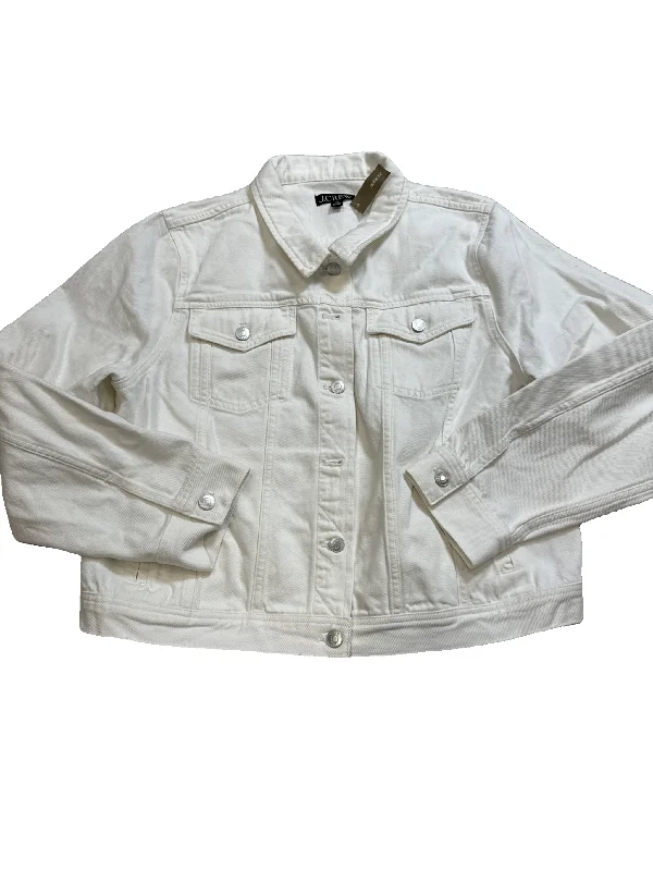 Jacket Denim By J. Crew In White, Size: Xl