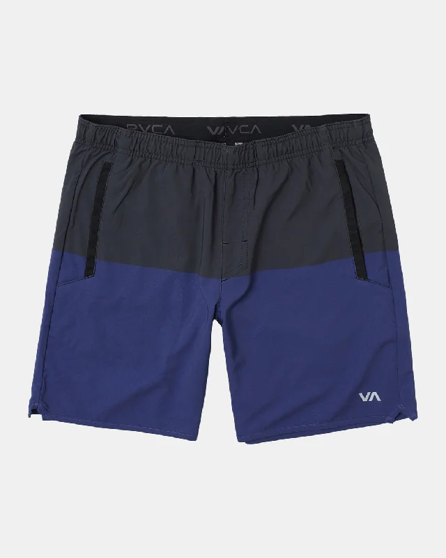 Yogger Stretch 17" Athletic Shorts - Imperial Blocked