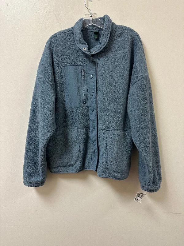 Jacket Fleece By Wild Fable In Blue, Size: L