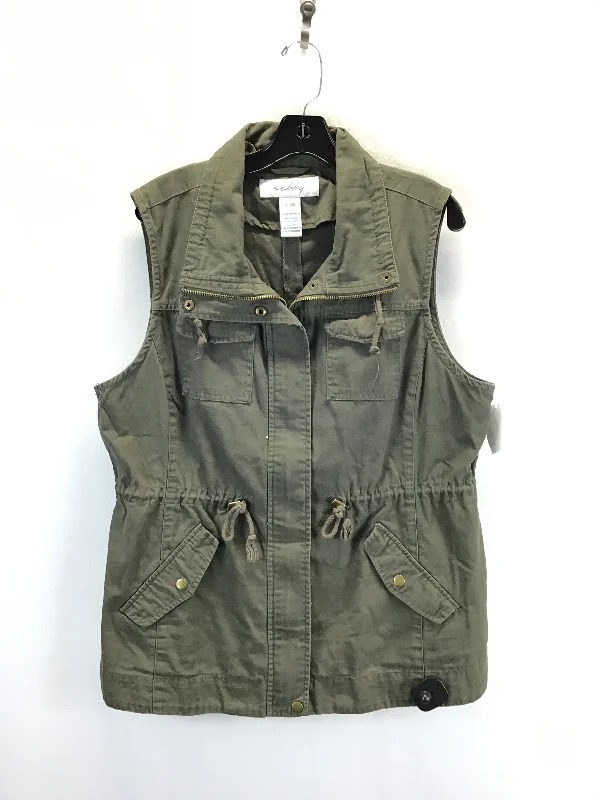 Vest Other By Sebby In Green Denim, Size: Xl