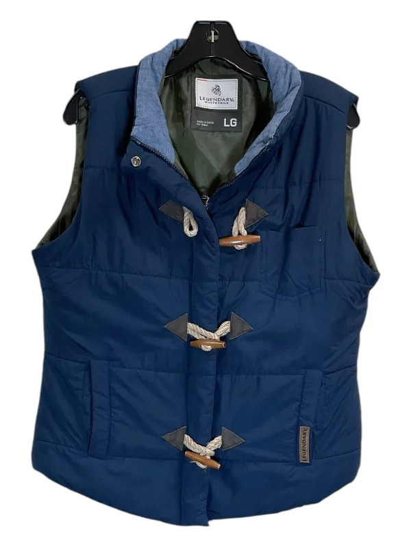 Vest Puffer & Quilted By Clothes Mentor In Navy, Size: L