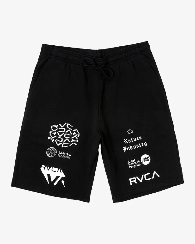 VA Sport 19" Sports Sweat Shorts - Black/White