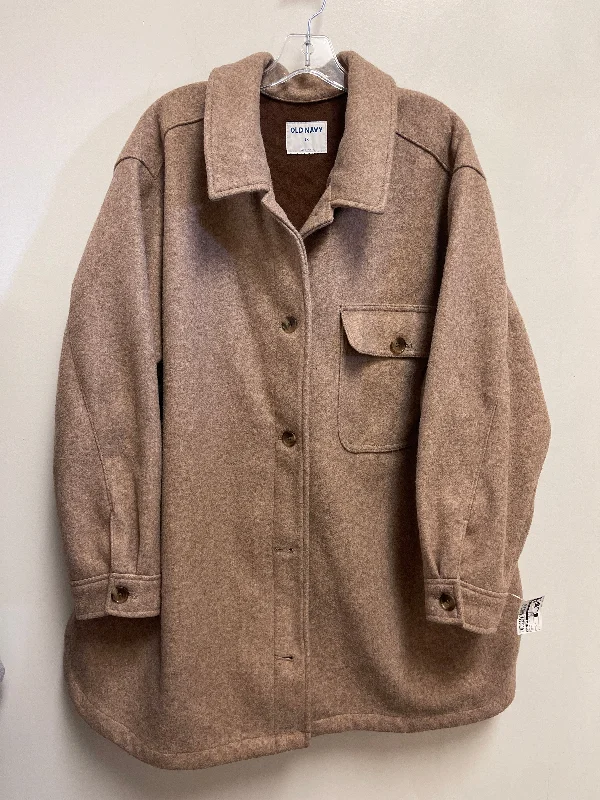 Jacket Shirt By Old Navy In Brown, Size: 3x