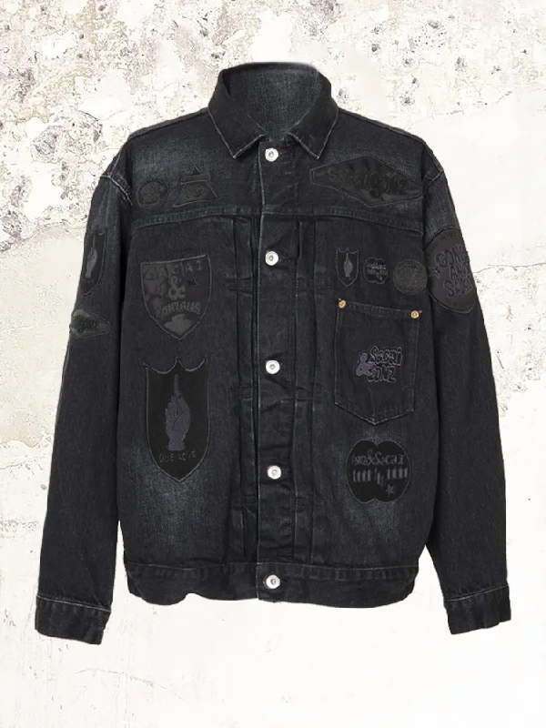 sacai button-up Gonzales denim jacket