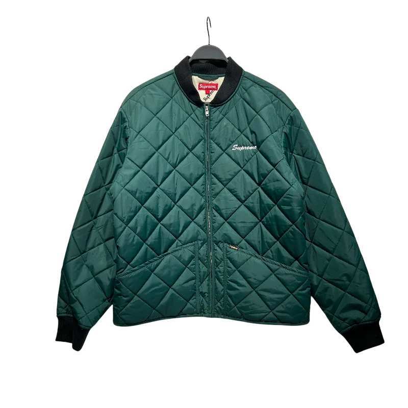 Supreme/Puffer Jkt/L/Nylon/GRN/quilted