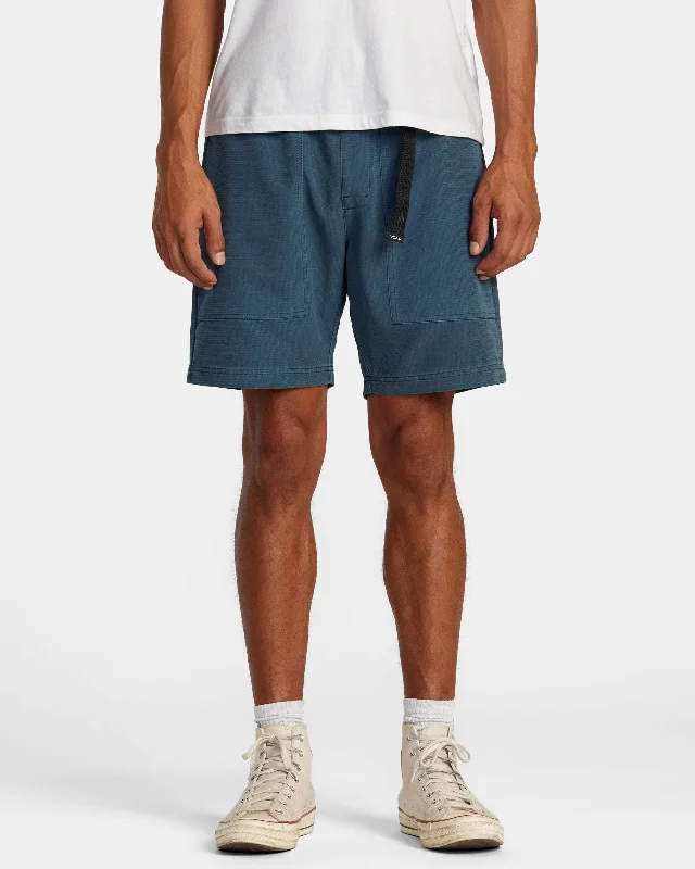 Civic City Elastic Waist Shorts - Duck Blue