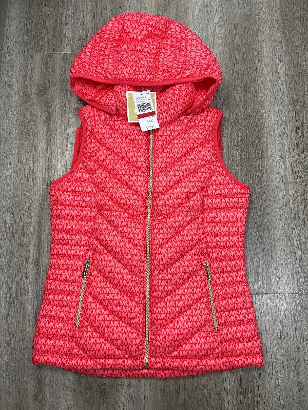 Vest Puffer & Quilted By Michael By Michael Kors In Orange, Size: Xs