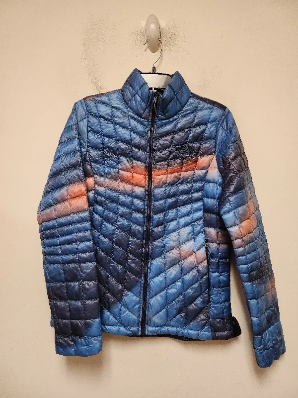 Jacket Puffer & Quilted By The North Face In Blue & Orange, Size: S