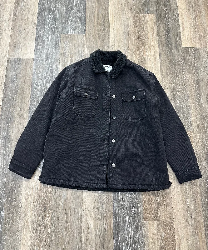 Jacket Denim By Old Navy In Black Denim, Size: L