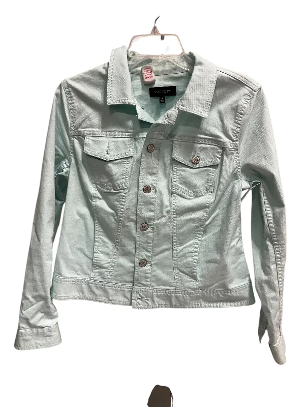 Jacket Denim By Talbots In Green, Size: M