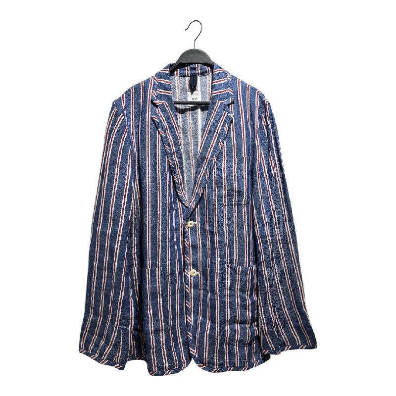 ts(s)/Jacket/L/Linen/BLU/Stripe/STRIPED SUIT JACKET