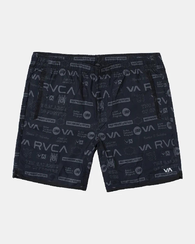 Yogger IV 17" Athletic Shorts - Black Brand All Over