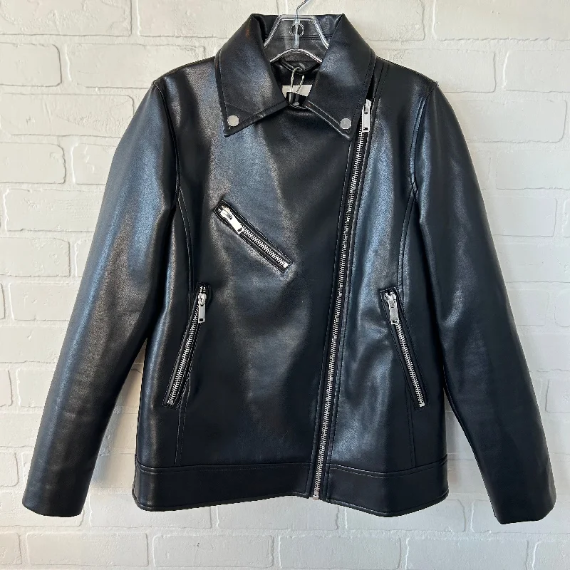 Jacket Moto By Avec Les Filles In Black, Size: S