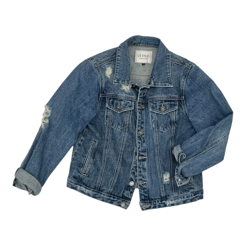 Jacket Denim By Clothes Mentor In Blue, Size:L