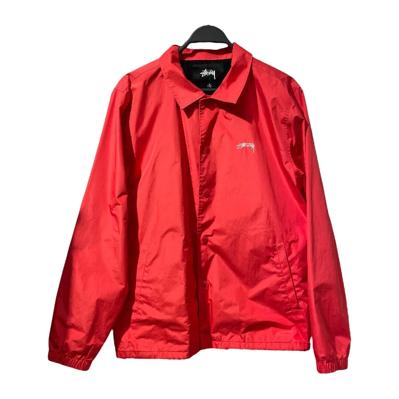 STUSSY/Jacket/M/Red/Polyester/